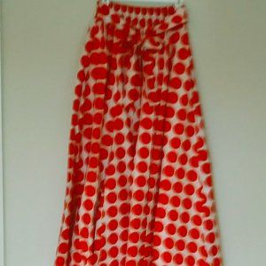 Orange Polka Dot Maxi Shirt